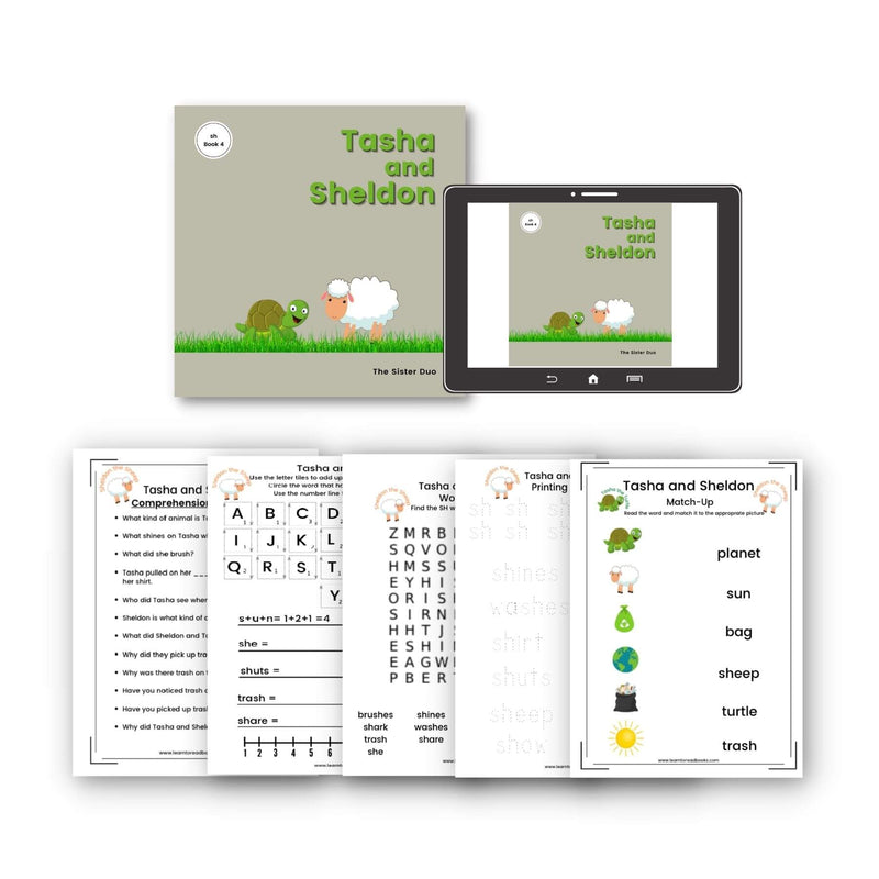 Tasha the Turtle Series - 5 Paperback & Ebooks with 25 Worksheets