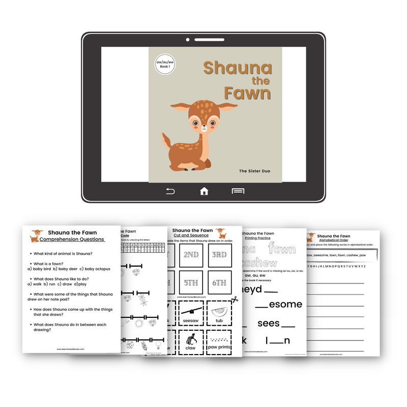 Shauna the Fawn Ebook Series - 5 books & 25 Worksheets