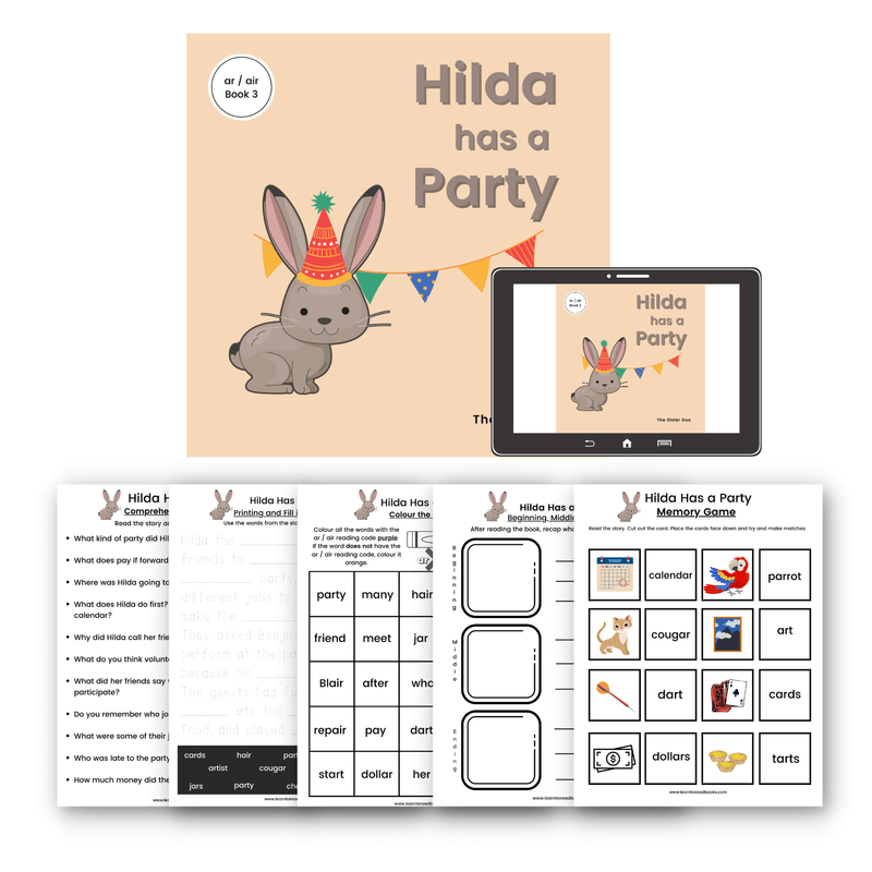 Hilda the Hare Series - 5 Paperback books, 5 ebooks with 25 digital worksheets