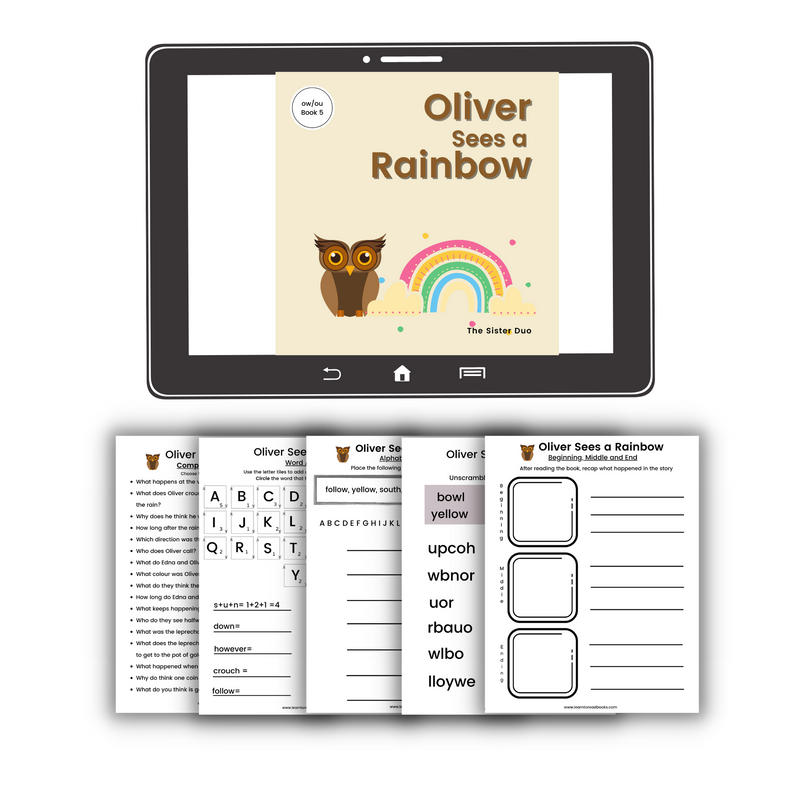 Oliver the Owl Ebook Series - 5 ebooks and 25 digital worksheets