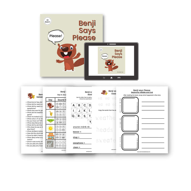 Benji the Beaver Series - 5 Paperback books & 5 Ebooks with 25 Worksheets