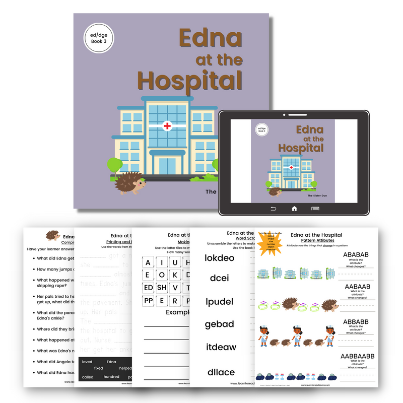 Edna the Hedgehog Series - 5 Paperback books, 5 ebooks with 25 digital worksheets