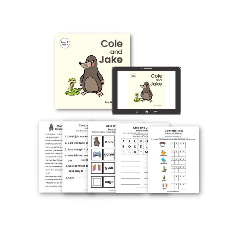 Cole the Mole Series - 5 Paperbacks & 5 Ebooks with 25 Worksheets
