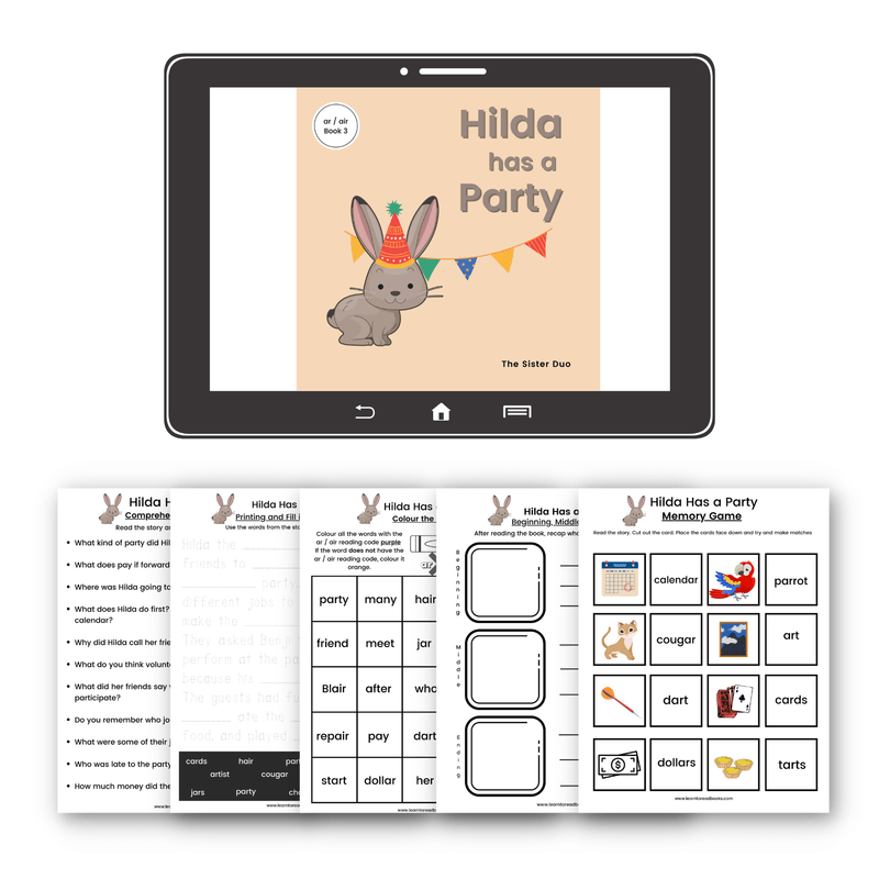 Hilda the Hare Ebook Series - 5 ebooks with 25 worksheets