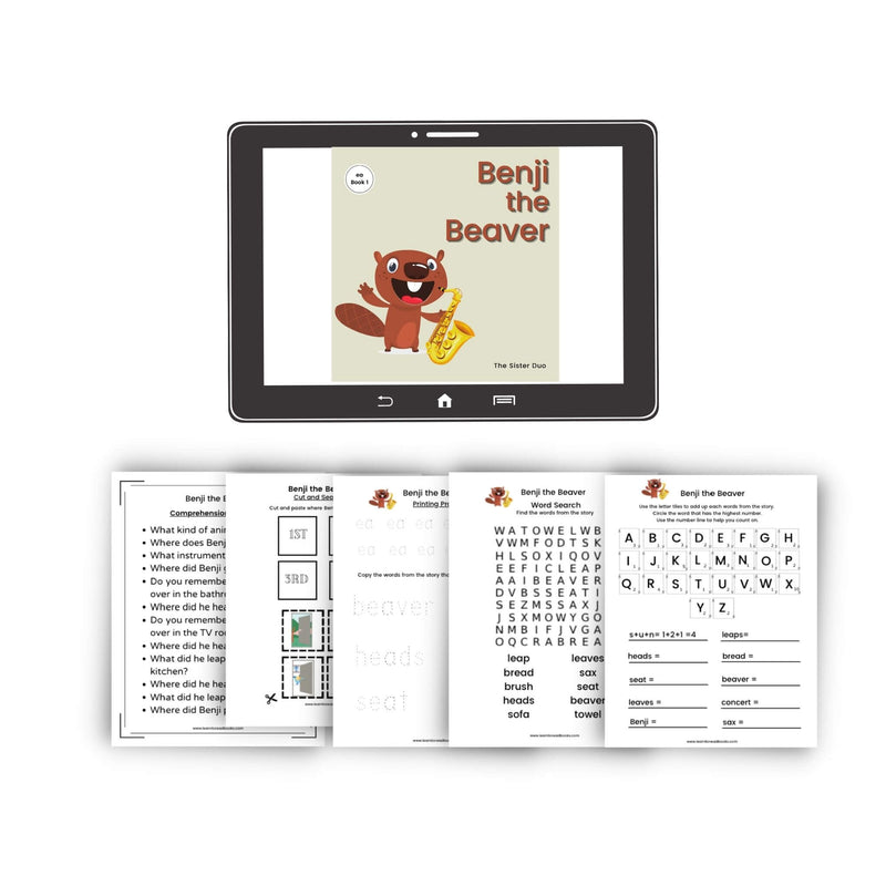 Benji the Beaver Ebook Series - 5 ebooks & 25 worksheets