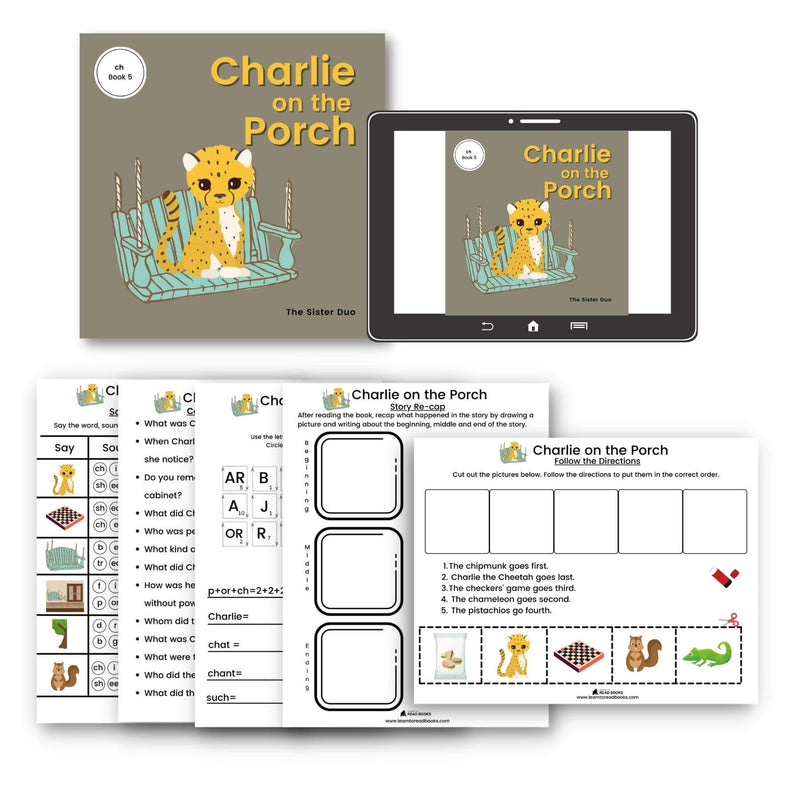 Charlie the Cheetah 5 Paperbacks & 5 Ebook Series with 25 Worksheets