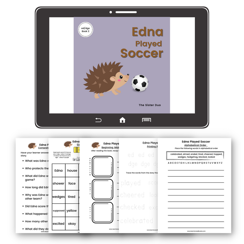 Edna the Hedgehog Ebook Series - 5 ebooks with 25 worksheets